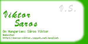 viktor saros business card